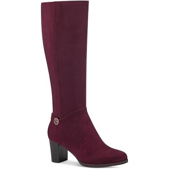 Giani Bernini Women's Adonnys Memory Foam Knee High Dress Boots, Red Size 6M - Picture 1 of 3